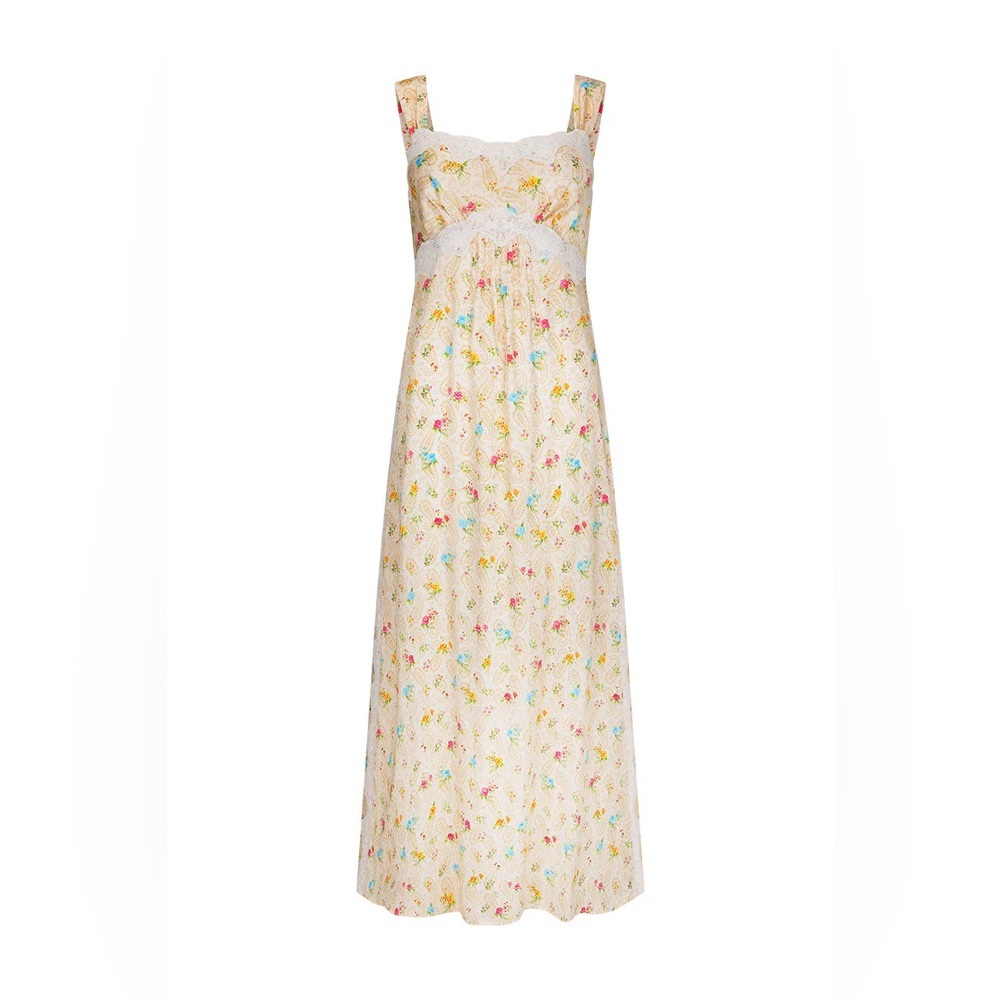 Spell Fleur Slip Dress Macaroon